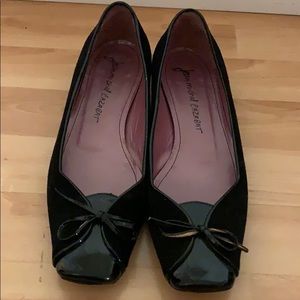 Jean Michel Cazabat Suede & Patent Leather Flat